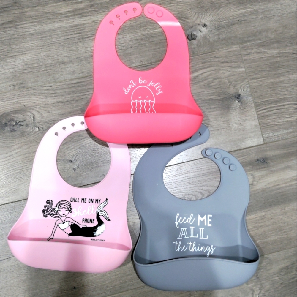 Bella Tunno set of 3 baby wonder silicone bibs